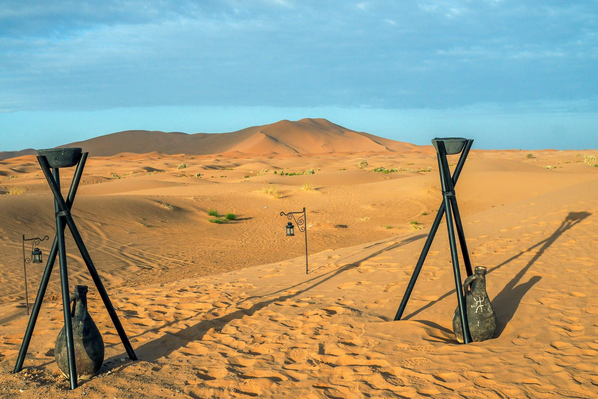 View of the Sahara Desert from Sahara Stars Camp, Merzouga, Morocco